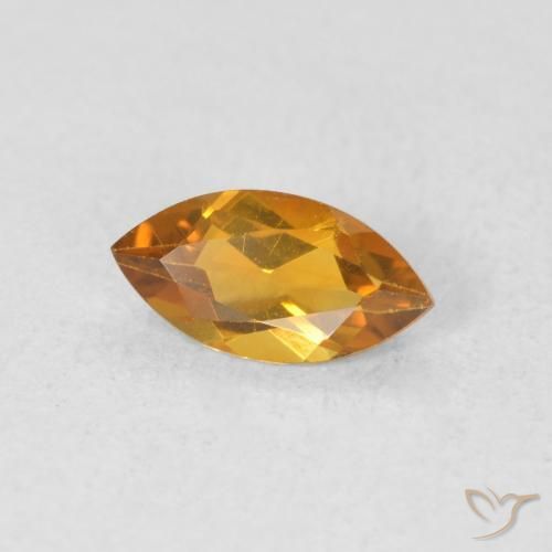 Citrino Laranja-dourado médio Natural 0.57ct, Marquesa, VVS-VS