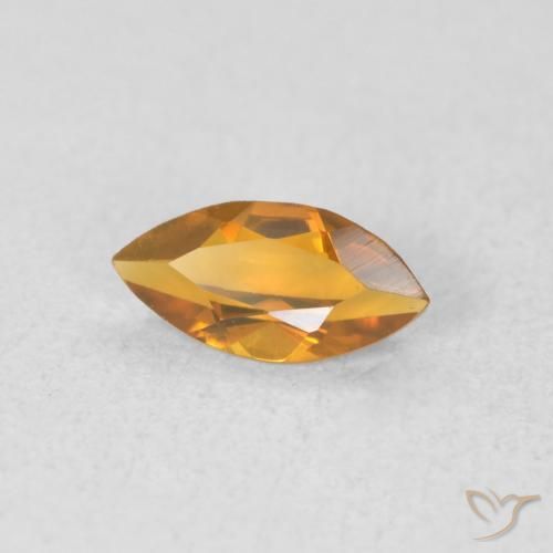 Citrino Laranja-dourado médio Natural 0.48ct, Marquesa, VVS-VS