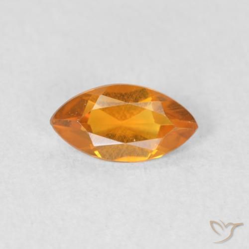 0.51ct Natural Laranja Médio Citrino, Marquesa, VVS-VS