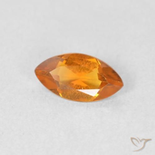 Citrino Laranja Médio Natural 0.51ct, Marquesa, VVS-VS