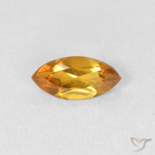 0.46ct Natural Laranja Profundo-Ouro Citrino, Marquesa, VVS-VS