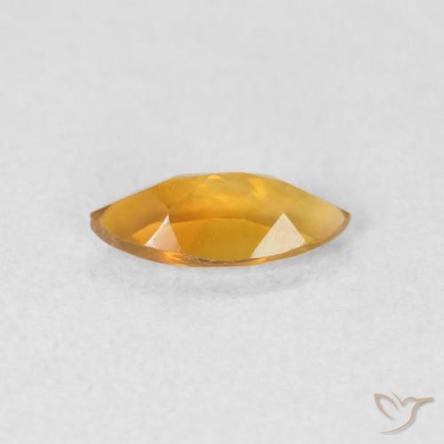 Citrino Laranja Profundo-Ouro Natural 0.46ct, Marquesa, VVS-VS