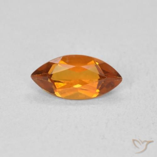 0.51ct Natural damasco laranja Citrino, Marquesa, VS