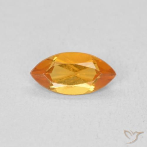 0.48ct Natural Laranja Intenso Citrino, Marquesa, VS