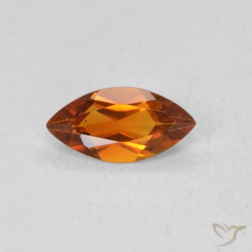 0.52ct Natural Laranja terroso Citrino, Marquesa, VS