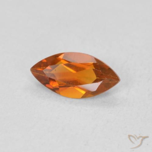 Citrino Laranja terroso Natural 0.52ct, Marquesa, VS