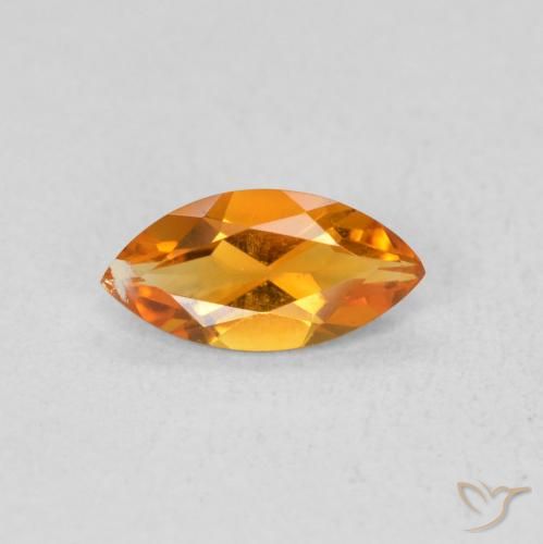 0.46ct Natural damasco laranja Citrino, Marquesa, VS