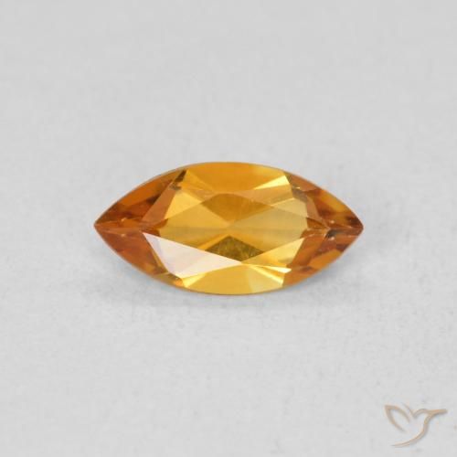 0.46ct Natural Laranja Médio Citrino, Marquesa, VS