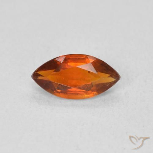 0.52ct Natural fogo laranja Citrino, Marquesa, VVS-VS