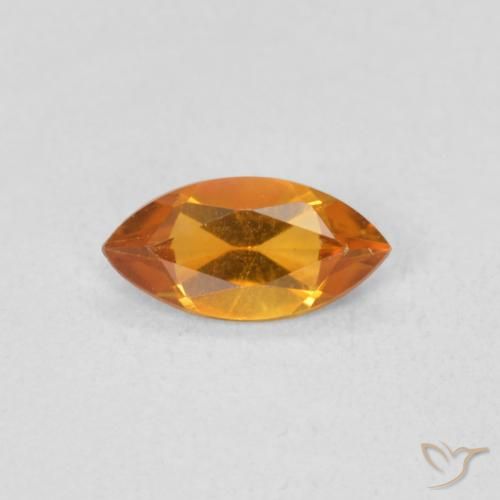 0.48ct Natural damasco laranja Citrino, Marquesa, VS