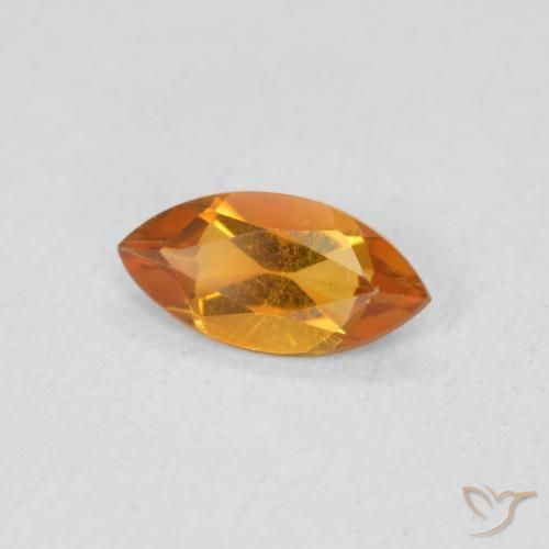 Citrino damasco laranja Natural 0.48ct, Marquesa, VS