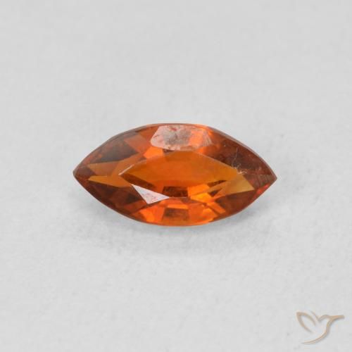 0.57ct Natural Laranja escuro Citrino, Marquesa, VVS-VS