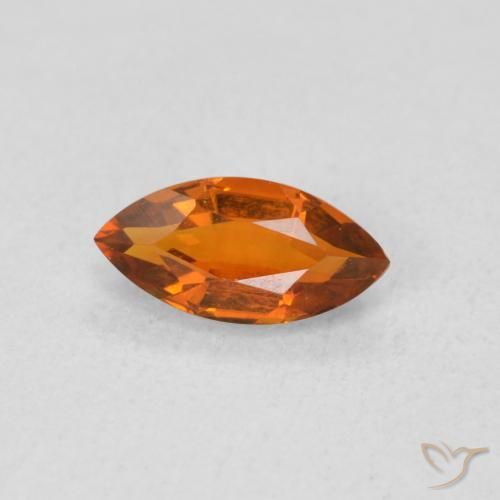 Citrino Laranja Profundo Natural 0.56ct, Marquesa, VVS-VS