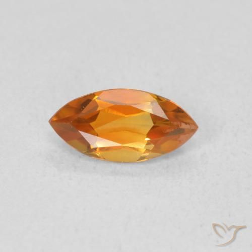 0.56ct Natural Laranja Médio Citrino, Marquesa, VVS-VS