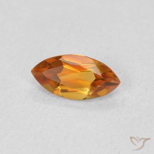 Citrino Laranja Médio Natural 0.56ct, Marquesa, VVS-VS