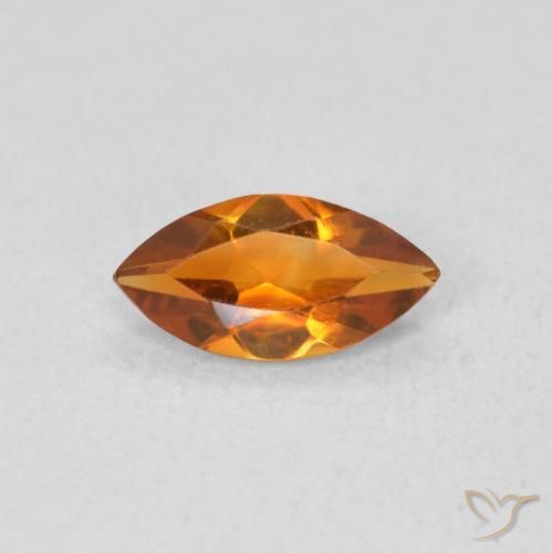 0.49ct Natural laranja marrom Citrino, Marquesa, VVS-VS