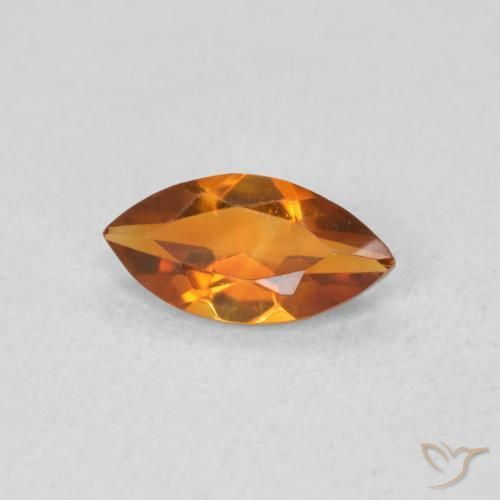 Citrino laranja marrom Natural 0.49ct, Marquesa, VVS-VS