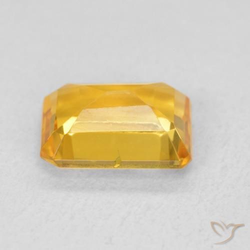 Citrino ouro médio Natural 1.44ct, Corte Octógono / Esmeralda, VVS