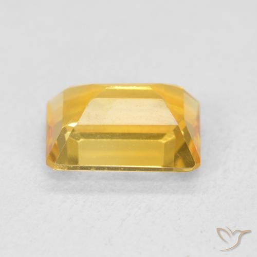 Citrino Laranja Dourado Profundo Natural 1.45ct, Corte Octógono / Esmeralda, VVS