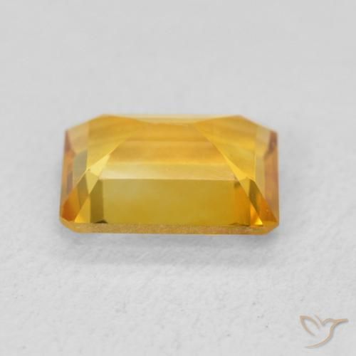 Citrino Laranja escuro-dourado Natural 1.41ct, Corte Octógono / Esmeralda, VVS