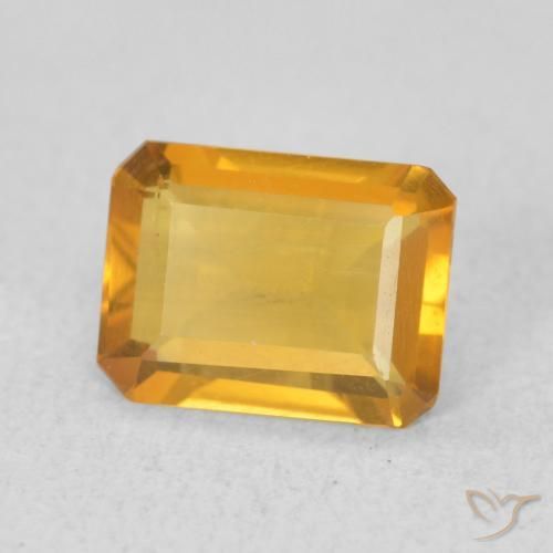 Citrino Dourado Escuro Natural 1.06ct, Corte Octógono / Esmeralda, VVS