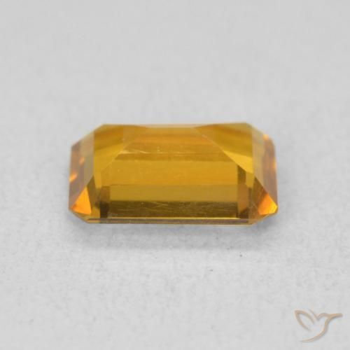 Citrino Dourado Escuro Natural 1.06ct, Corte Octógono / Esmeralda, VVS