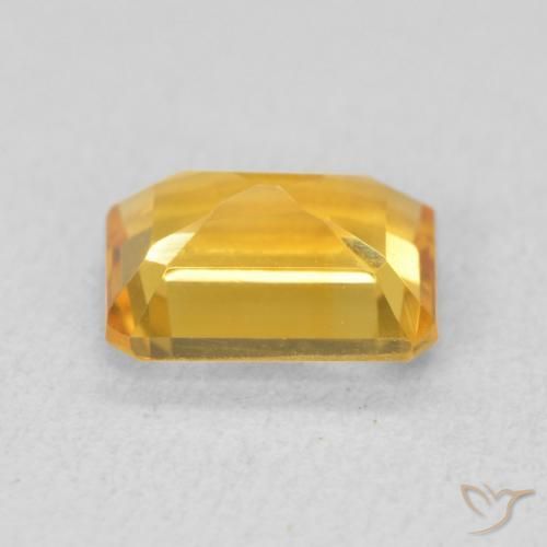 Citrino ouro médio Natural 1.46ct, Corte Octógono / Esmeralda, VVS