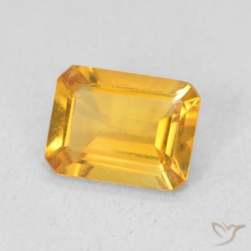 Citrino Dourado médio Natural 1.10ct, Corte Octógono / Esmeralda, VVS
