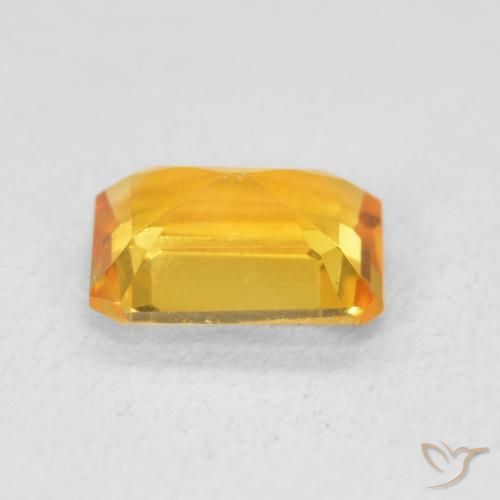 Citrino Laranja escuro-dourado Natural 1.23ct, Corte Octógono / Esmeralda, VVS