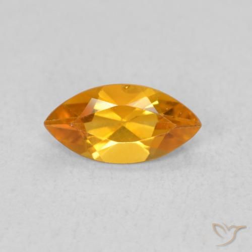 0.47ct Natural damasco laranja Citrino, Marquesa, VVS-VS