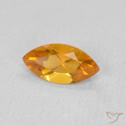 Citrino damasco laranja Natural 0.47ct, Marquesa, VVS-VS