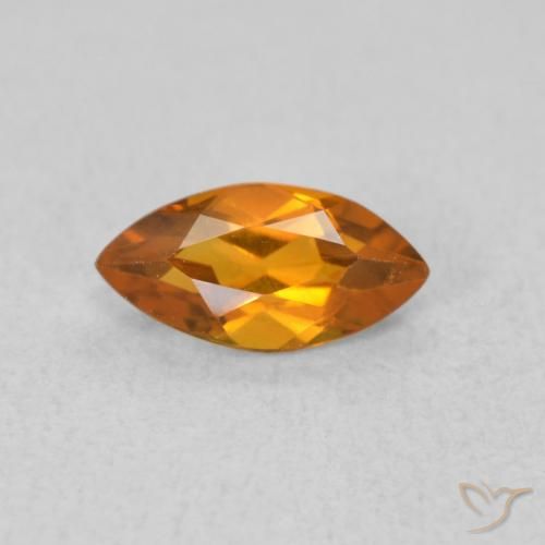 0.54ct Natural damasco laranja Citrino, Marquesa, VVS-VS
