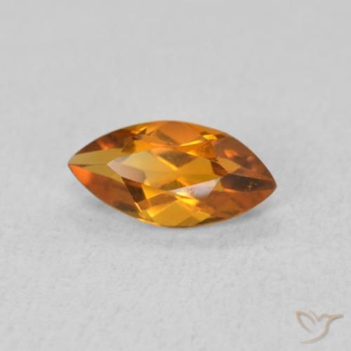 Citrino damasco laranja Natural 0.54ct, Marquesa, VVS-VS