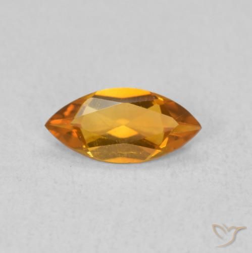 0.40ct Natural Laranja Médio Citrino, Marquesa, VS