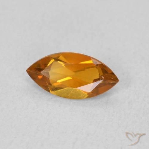 Citrino Laranja Profundo Natural 0.47ct, Marquesa, VVS-VS