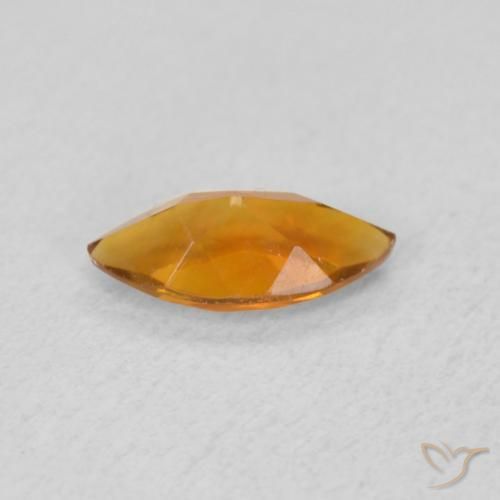 Citrino Laranja Médio Natural 0.47ct, Marquesa, VVS-VS