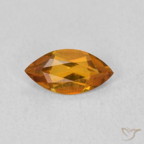 0.50ct Natural Laranja Médio Citrino, Marquesa, VVS-VS