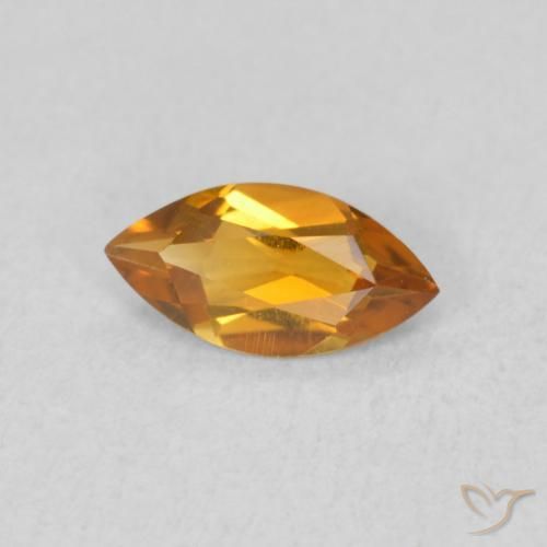 Citrino Laranja Médio Natural 0.50ct, Marquesa, VVS-VS