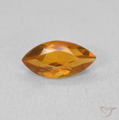 0.54ct Natural laranja marrom Citrino, Marquesa, VVS-VS