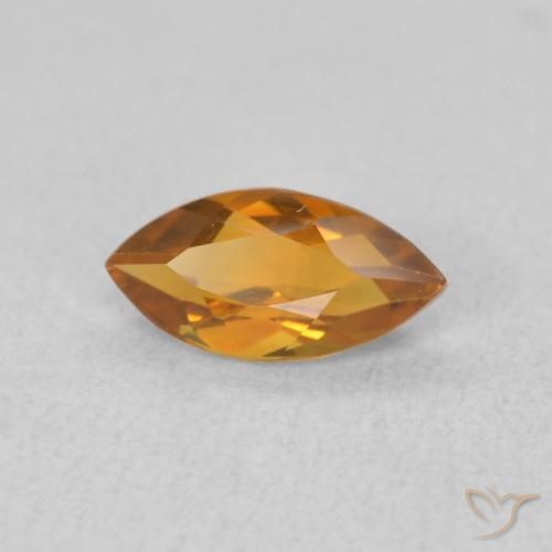 Citrino laranja marrom Natural 0.54ct, Marquesa, VVS-VS