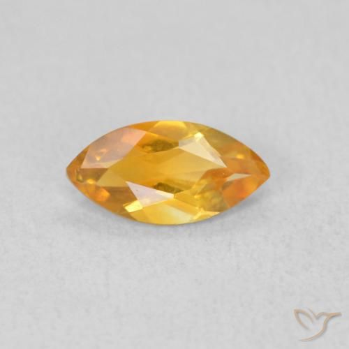 0.45ct Natural Laranja Médio Citrino, Marquesa, VVS-VS