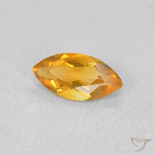 Citrino Laranja Médio Natural 0.45ct, Marquesa, VVS-VS