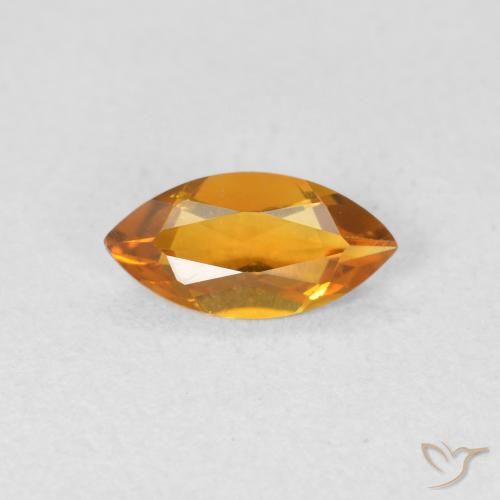 0.42ct Natural Laranja Profundo-Ouro Citrino, Marquesa, VVS