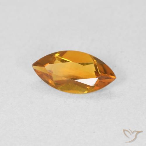 Citrino Laranja Profundo-Ouro Natural 0.42ct, Marquesa, VVS