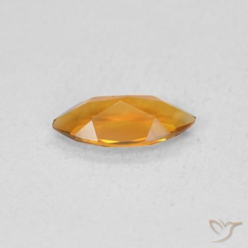 Citrino Laranja Profundo-Ouro Natural 0.42ct, Marquesa, VVS