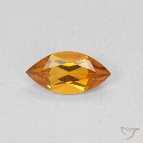 0.53ct Natural Laranja Profundo-Ouro Citrino, Marquesa, VVS