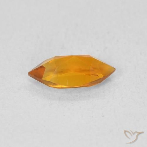 Citrino Laranja Profundo-Ouro Natural 0.53ct, Marquesa, VVS