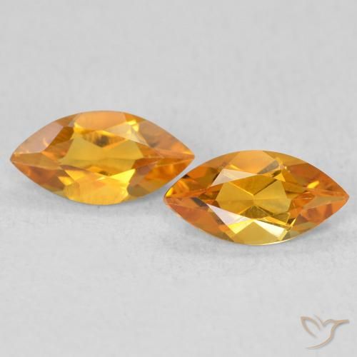 0.96ctw Natural Laranja Profundo-Ouro Citrino, Marquesa, VS