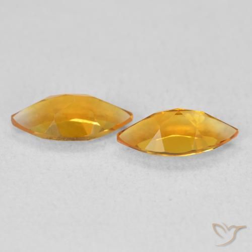 Pedras preciosas de Citrino Laranja Profundo-Ouro natural de 0.96 ct, Marquesa, VS