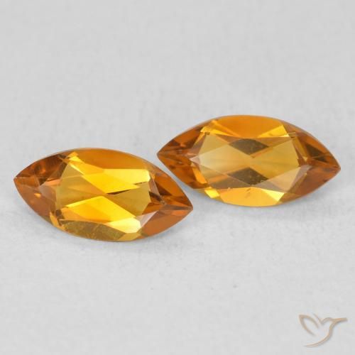 Pedras preciosas de Citrino Laranja escuro natural de 0.89 ct, Marquesa, VS